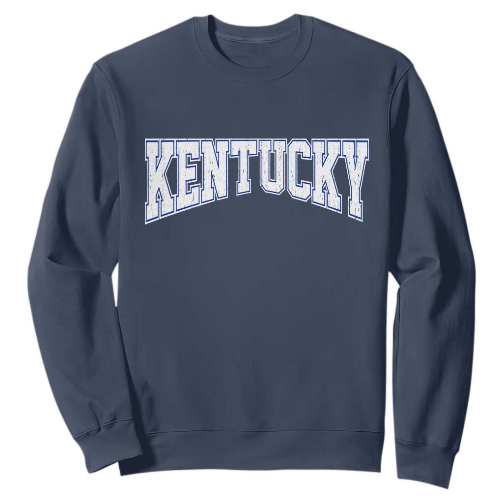 Kentucky Sweatshirt Vintage Sports Design Kentuckian KY State TS11 Navy Print Your Wear