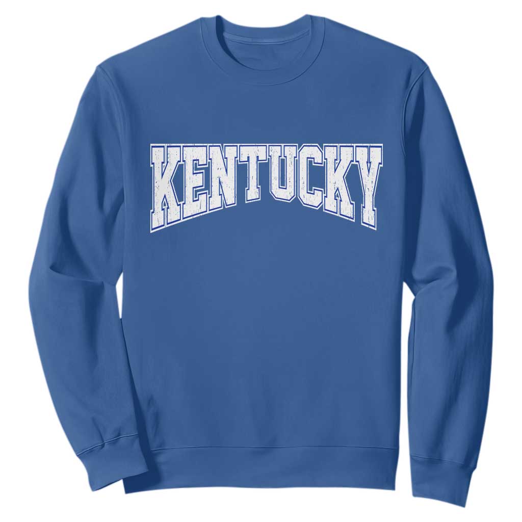 Kentucky Sweatshirt Vintage Sports Design Kentuckian KY State TS11 Royal Blue Print Your Wear