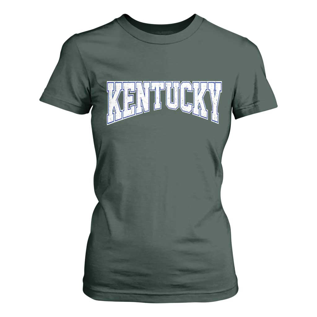 Kentucky T Shirt For Women Vintage Sports Design Kentuckian KY State TS11 Dark Forest Green Print Your Wear