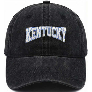 Kentucky Washed Cotton Baseball Cap Vintage Sports Design Kentuckian KY State TS11 Print Your Wear