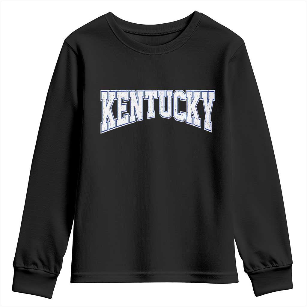 Kentucky Youth Sweatshirt Vintage Sports Design Kentuckian KY State TS11 Black Print Your Wear