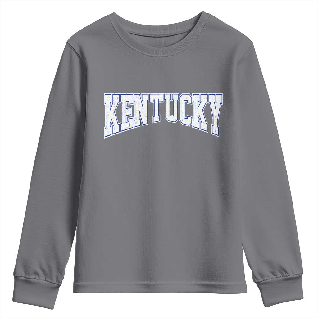 Kentucky Youth Sweatshirt Vintage Sports Design Kentuckian KY State TS11 Charcoal Print Your Wear
