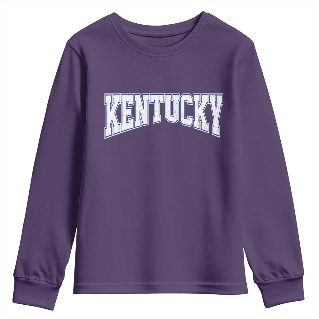 Kentucky Youth Sweatshirt Vintage Sports Design Kentuckian KY State TS11 Purple Print Your Wear