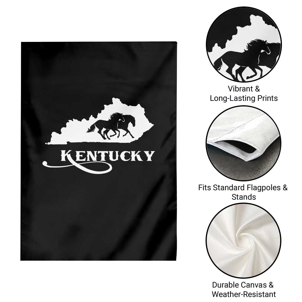 Kentucky Horse Map State Derby Day Garden Flag TS11 Print Your Wear