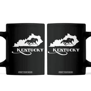 Kentucky Horse Map State Derby Day Coffee Mug TS11 Black Print Your Wear