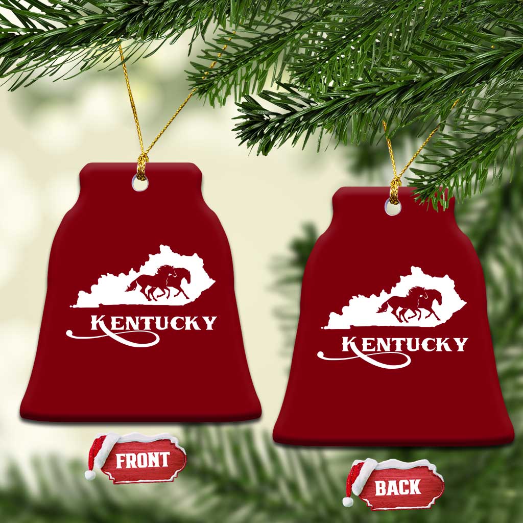 Kentucky Horse Map State Derby Day Ceramic Ornament TS11 Print Your Wear