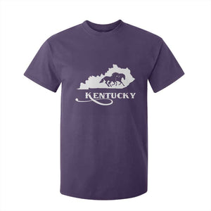 Kentucky Horse Map State Derby Day T Shirt For Kid TS11 Purple Print Your Wear