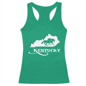 Kentucky Horse Map State Derby Day Racerback Tank Top TS11 Irish Green Print Your Wear