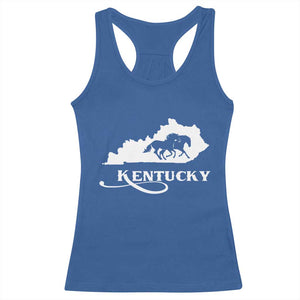 Kentucky Horse Map State Derby Day Racerback Tank Top TS11 Royal Blue Print Your Wear