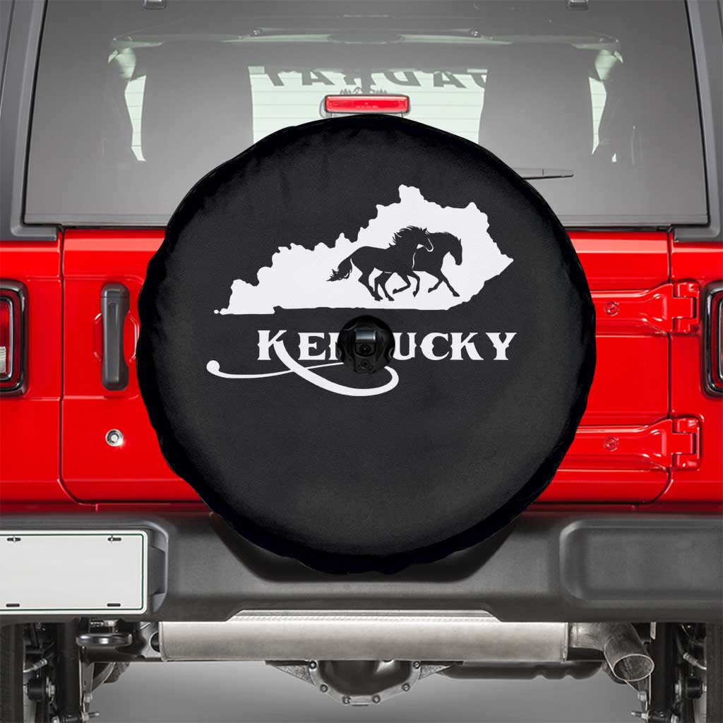 Kentucky Horse Map State Derby Day Spare Tire Cover TS11 Black Print Your Wear