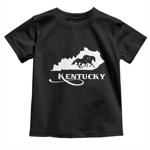 Kentucky Horse Map State Derby Day Toddler T Shirt TS11 Black Print Your Wear