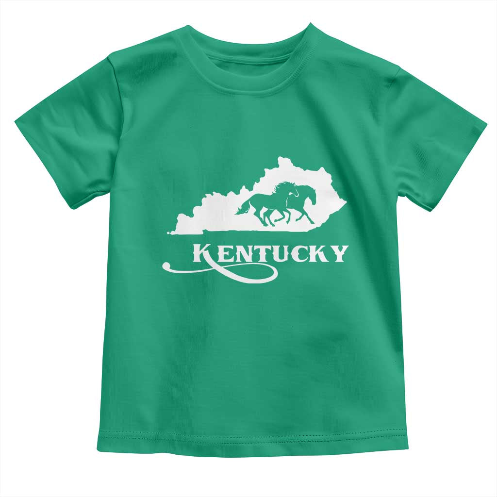 Kentucky Horse Map State Derby Day Toddler T Shirt TS11 Irish Green Print Your Wear