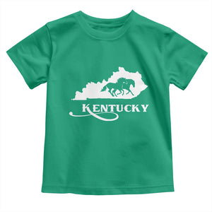 Kentucky Horse Map State Derby Day Toddler T Shirt TS11 Irish Green Print Your Wear