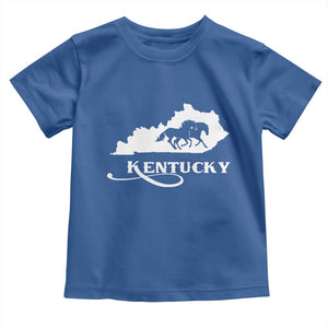Kentucky Horse Map State Derby Day Toddler T Shirt TS11 Royal Blue Print Your Wear