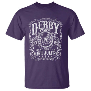 Derby Day Come For The Track Stay For The Mint Juleps T Shirt Horse Racing TS11 Purple Print Your Wear
