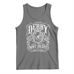 Derby Day Come For The Track Stay For The Mint Juleps Tank Top Horse Racing TS11 Black Heather Print Your Wear