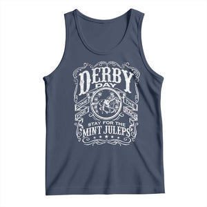Derby Day Come For The Track Stay For The Mint Juleps Tank Top Horse Racing TS11 Navy Print Your Wear