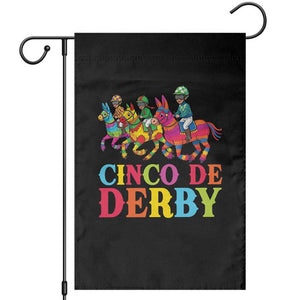 Cinco De Derby Garden Flag Funny Mexican Derby Pinata Horse Race TS11 Black Print Your Wear