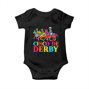 Cinco De Derby Baby Onesie Funny Mexican Derby Pinata Horse Race TS11 Black Print Your Wear