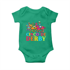 Cinco De Derby Baby Onesie Funny Mexican Derby Pinata Horse Race TS11 Irish Green Print Your Wear