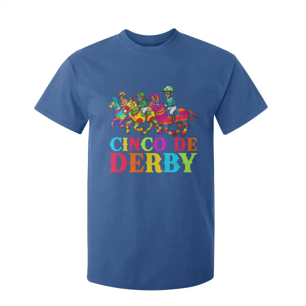 Cinco De Derby T Shirt For Kid Funny Mexican Derby Pinata Horse Race TS11 Royal Blue Print Your Wear