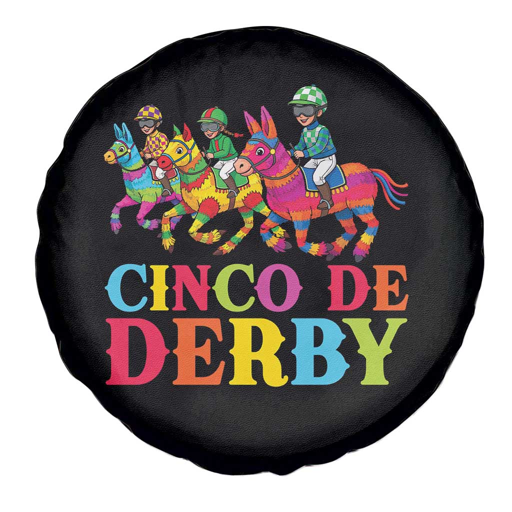 Cinco De Derby Spare Tire Cover Funny Mexican Derby Pinata Horse Race TS11 Print Your Wear