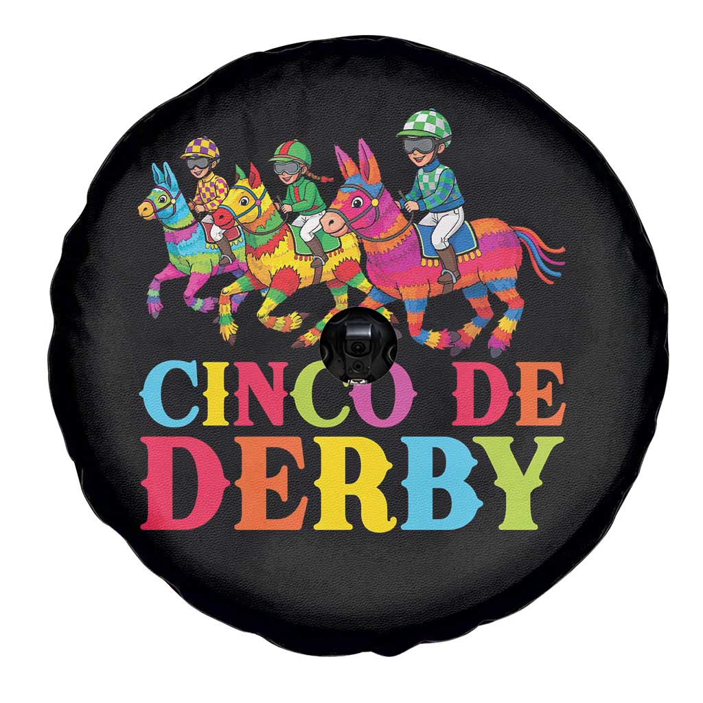 Cinco De Derby Spare Tire Cover Funny Mexican Derby Pinata Horse Race TS11 Print Your Wear