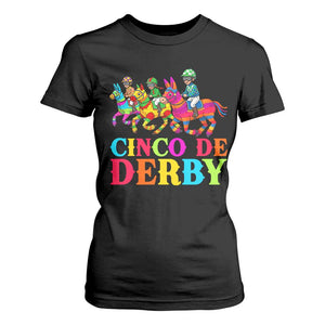 Cinco De Derby T Shirt For Women Funny Mexican Derby Pinata Horse Race TS11 Black Print Your Wear