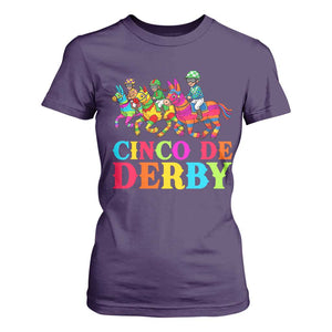 Cinco De Derby T Shirt For Women Funny Mexican Derby Pinata Horse Race TS11 Purple Print Your Wear