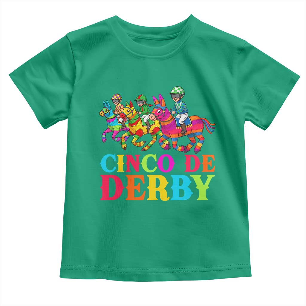 Cinco De Derby Toddler T Shirt Funny Mexican Derby Pinata Horse Race TS11 Irish Green Print Your Wear
