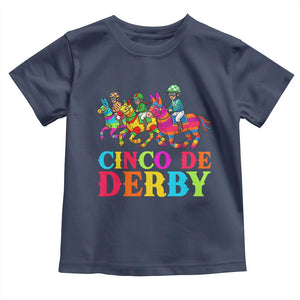 Cinco De Derby Toddler T Shirt Funny Mexican Derby Pinata Horse Race TS11 Navy Print Your Wear