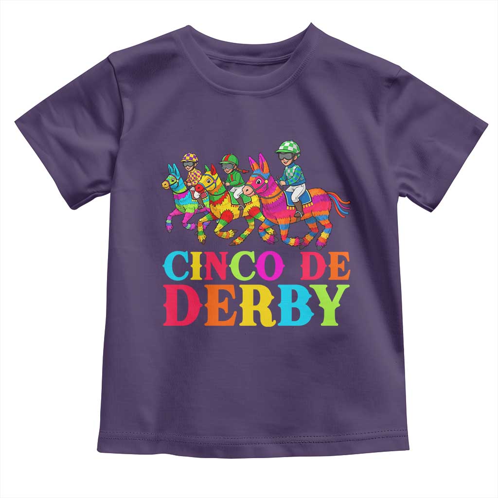 Cinco De Derby Toddler T Shirt Funny Mexican Derby Pinata Horse Race TS11 Purple Print Your Wear