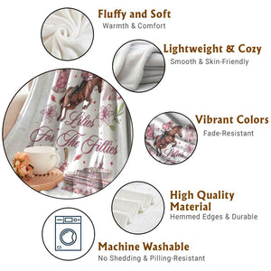 Derby Horse Racing Day Throw Blanket Lilies For The Fillies Stargazer Lily Flower TS11 Print Your Wear