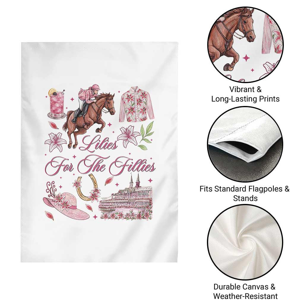 Derby Horse Racing Day Garden Flag Lilies For The Fillies Stargazer Lily Flower TS11 Print Your Wear