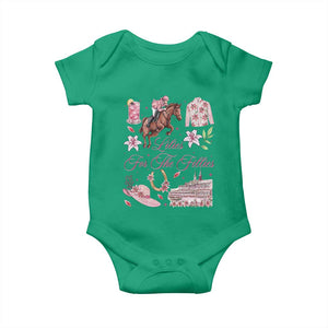 Derby Horse Racing Day Baby Onesie Lilies For The Fillies Stargazer Lily Flower TS11 Irish Green Print Your Wear