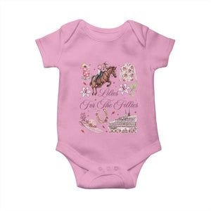 Derby Horse Racing Day Baby Onesie Lilies For The Fillies Stargazer Lily Flower TS11 Light Pink Print Your Wear