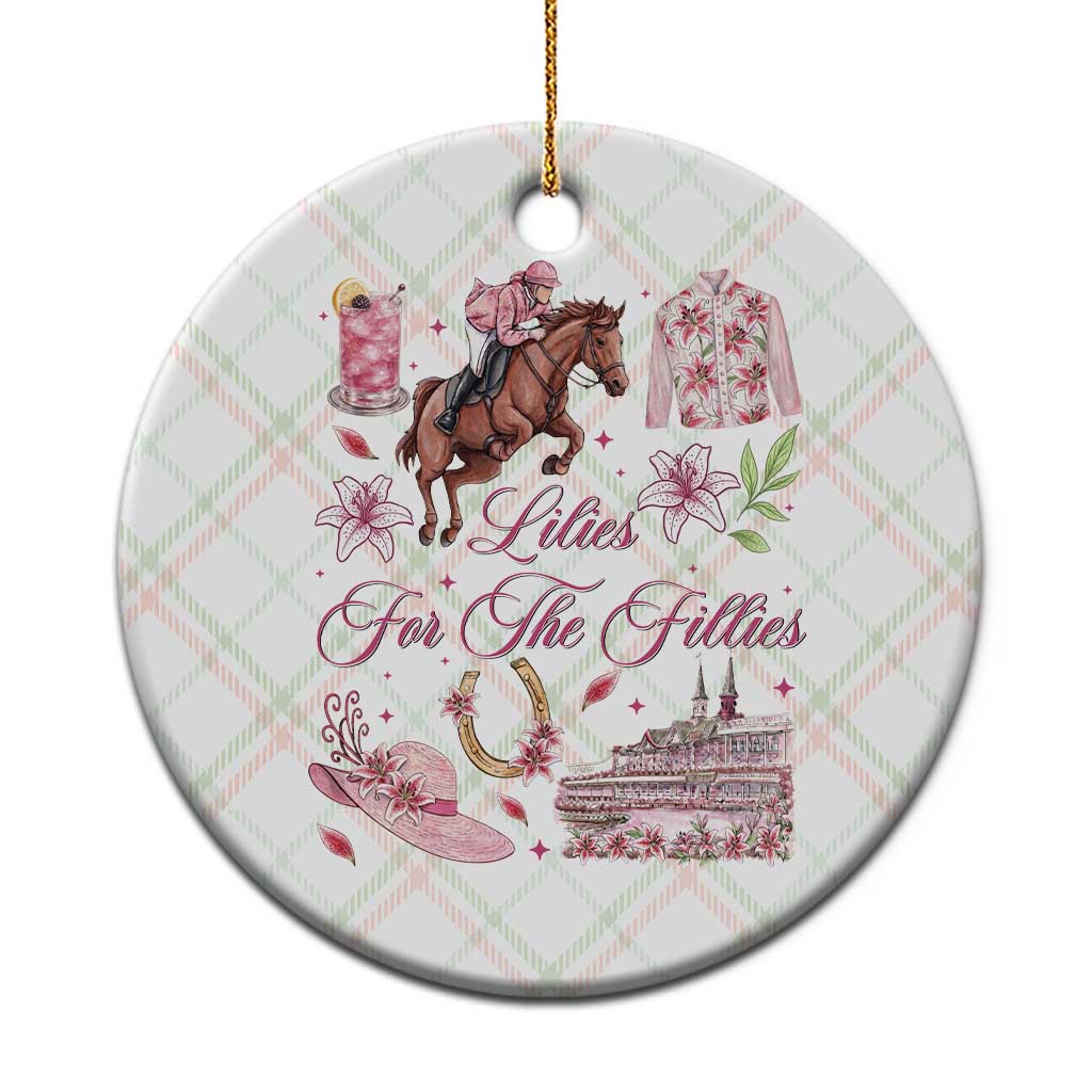 Derby Horse Racing Day Ceramic Ornament Lilies For The Fillies Stargazer Lily Flower TS11 1pc Christmas Plaid Print Your Wear