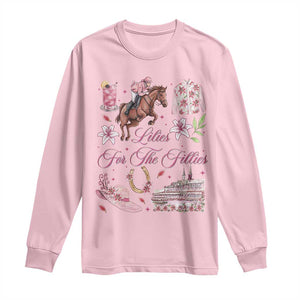 Derby Horse Racing Day Long Sleeve Shirt Lilies For The Fillies Stargazer Lily Flower TS11 Light Pink Print Your Wear