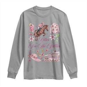 Derby Horse Racing Day Long Sleeve Shirt Lilies For The Fillies Stargazer Lily Flower TS11 Sport Gray Print Your Wear