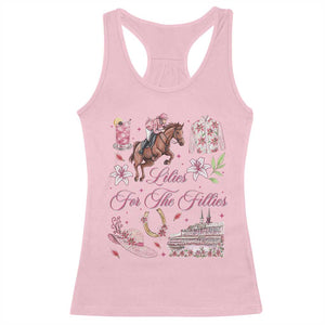 Derby Horse Racing Day Racerback Tank Top Lilies For The Fillies Stargazer Lily Flower TS11 Light Pink Print Your Wear