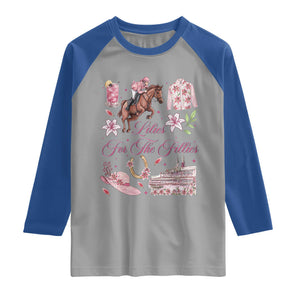 Derby Horse Racing Day Raglan Shirt Lilies For The Fillies Stargazer Lily Flower TS11 Sport Gray Royal Print Your Wear