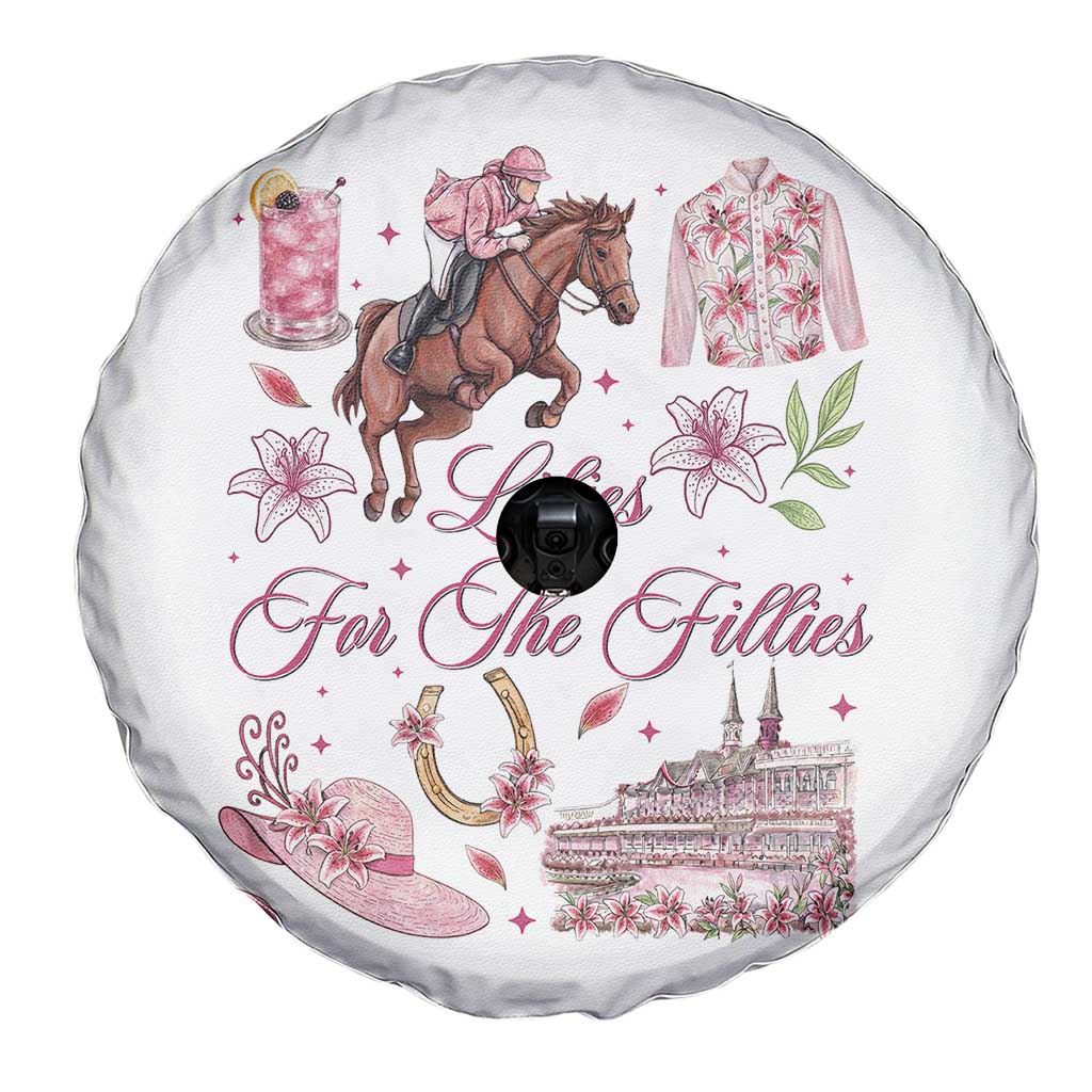 Derby Horse Racing Day Spare Tire Cover Lilies For The Fillies Stargazer Lily Flower TS11 Print Your Wear