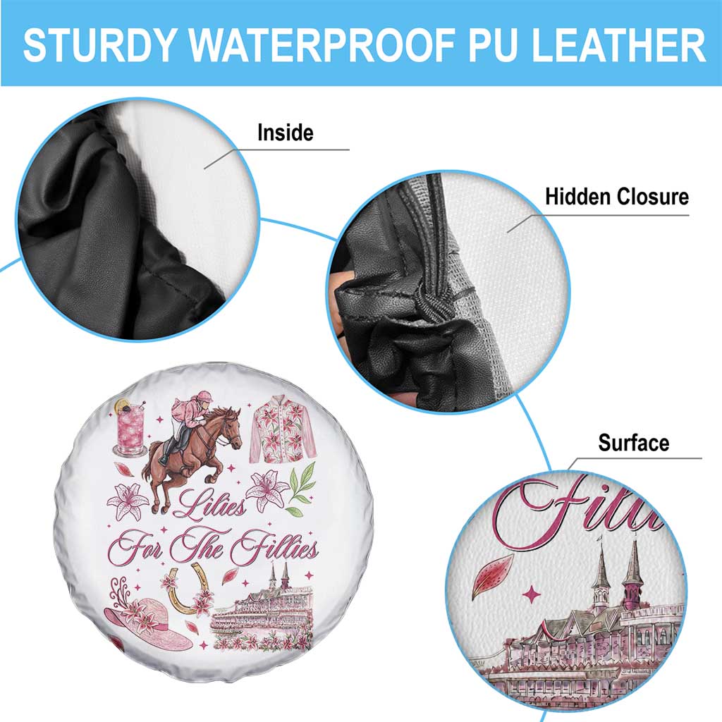 Derby Horse Racing Day Spare Tire Cover Lilies For The Fillies Stargazer Lily Flower TS11 Print Your Wear