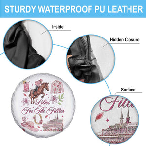 Derby Horse Racing Day Spare Tire Cover Lilies For The Fillies Stargazer Lily Flower TS11 Print Your Wear
