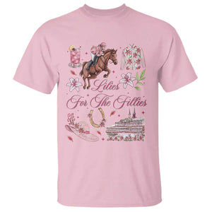 Derby Horse Racing Day T Shirt Lilies For The Fillies Stargazer Lily Flower TS11 Light Pink Print Your Wear