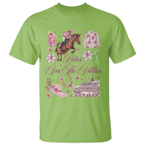 Derby Horse Racing Day T Shirt Lilies For The Fillies Stargazer Lily Flower TS11 Lime Print Your Wear