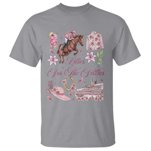 Derby Horse Racing Day T Shirt Lilies For The Fillies Stargazer Lily Flower TS11 Sport Gray Print Your Wear