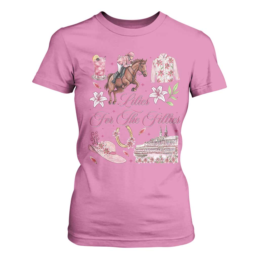 Derby Horse Racing Day T Shirt For Women Lilies For The Fillies Stargazer Lily Flower TS11 Azalea Print Your Wear