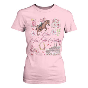 Derby Horse Racing Day T Shirt For Women Lilies For The Fillies Stargazer Lily Flower TS11 Light Pink Print Your Wear