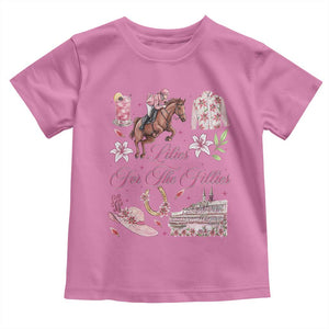 Derby Horse Racing Day Toddler T Shirt Lilies For The Fillies Stargazer Lily Flower TS11 Azalea Print Your Wear